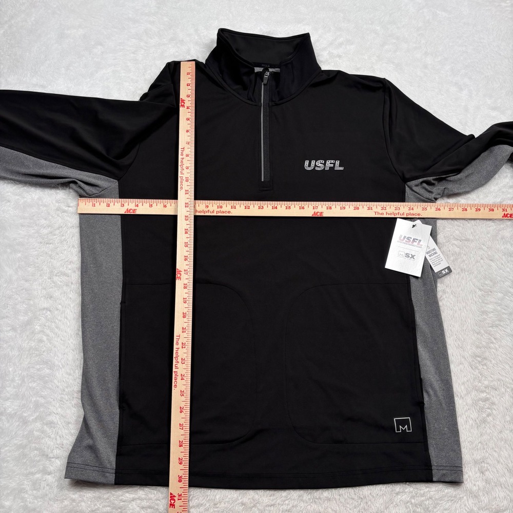 NEW USFL United States Football League Staff 1/4 Zip Pullover Men XXL Black Gray - Picture 11 of 14